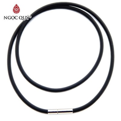 Dây chuyền dây cao su khóa titan cao cấp - Ngọc Quý Gemstones
