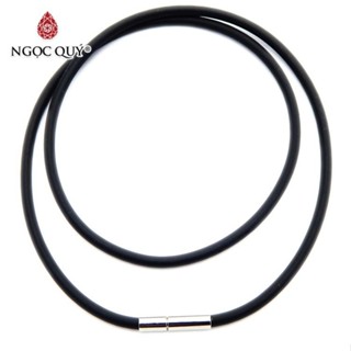 Dây chuyền dây cao su khóa titan cao cấp - Ngọc Quý Gemstones