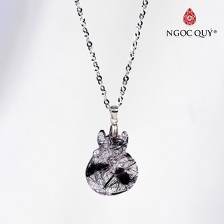 Dây Chuyền Bạc Mặt Hồ Ly 9 Đuôi TA Tóc Đen - Ngọc Quý