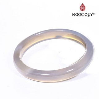 Vòng tay mã não lông chuột liền khối bản hẹ mỏng ni 56 - Ngọc Quý