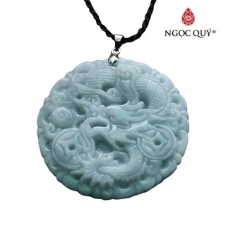 Mặt dây chuyền hình rồng đá cẩm thạch A jadeite - Ngọc Quý