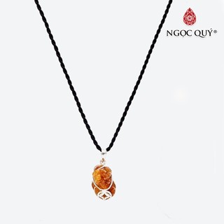 Mặt Dây Chuyền Tỳ Hưu TA Tóc Cam Bọc Bạc - Ngọc Quý
