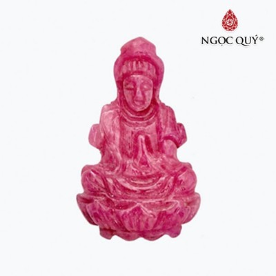 Mặt dây chuyền phật bà quan âm đá ruby - Ngọc Quý