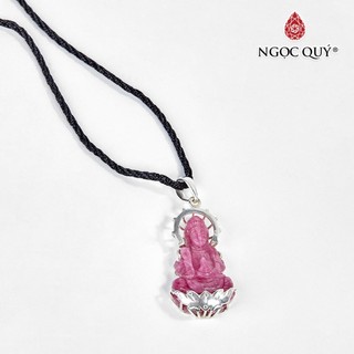 Mặt dây chuyền phật bà quan âm đá ruby - Ngọc Quý