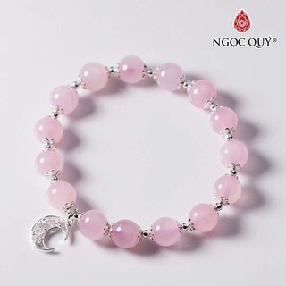 Vòng tay TA hồng charm mặt trăng - Ngọc Quý