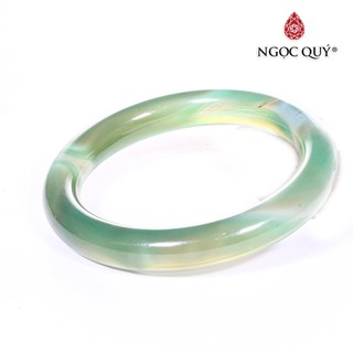 Vòng tay mã não xanh bản tròn ni 56 - Ngọc Quý