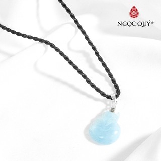 Mặt dây chuyền hồ ly đá aquamarine - Ngọc Quý