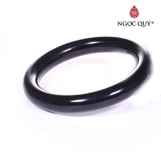 Vòng tay mã não đen bản tròn ni 58 - Ngọc Quý