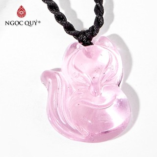 Dây chuyền hồ ly pha lê dáng ngồi - Ngọc Quý