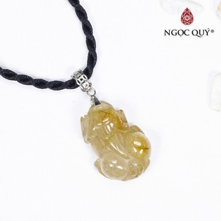 Mặt dây chuyền tỳ hưu tài lộc TA tóc vàng Rutilated Quartz - Ngọc Quý