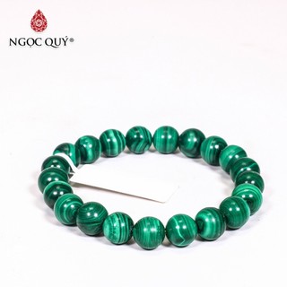Vòng tay đá khổng tước malachite mệnh hỏa. mộc - Ngọc Quý