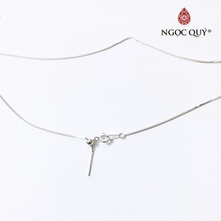 Ngọc Quý - Dây chuyền bạc xỏ hạt đá loại chốt thẳng