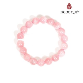 Vòng đá thạch anh hồng đậm rose quarzt mệnh hỏa, thổ - Ngọc Quý