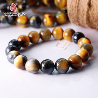 Vòng tay đá mắt hổ vàng xanh Tiger's Eye - Ngọc Quý