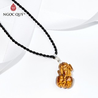 Mặt dây chuyển tỳ hưu thạch anh mắt hổ tiger's eyes quartz mệnh thổ, kim - Ngọc Quý