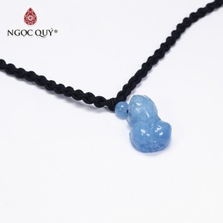 Mặt dây chuyền tỳ hưu đá aquamarine mệnh thủy, mộc - Ngọc Quý