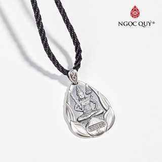 Mặt dây chuyền bạc phật bản mệnh - ngọc quý