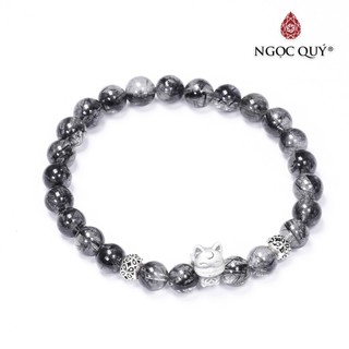 Vòng tay TA tóc đen phối hồ ly 9 đuôi - Ngọc Quý