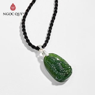 Ngọc Quý - Mặt dây chuyền phật bản mệnh màu xanh lá 1.8x1.2cm