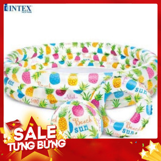 Bể Bơi Intex 1m32 X 28cm Tặng Kèm Bóng Và Phao Hơi Đại Dương Cho Bé