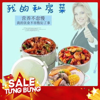 Hộp Cơm Giữ Nhiệt Lúa Mạch 4 Tầng Ruột Inox 304 - Giữ Nhiệt Hoàn Hảo Cho Bữa Ăn