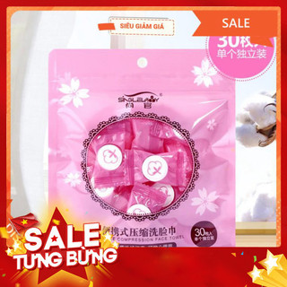 Gói 30 viên khăn nén tiện dụng