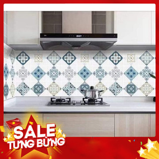 Cuộn Giấy Dán Bếp Hoạ Tiết Kẻ Tráng Nhôm Size 2m x 60cm - Tiện Lợi Và Đẹp Mắt