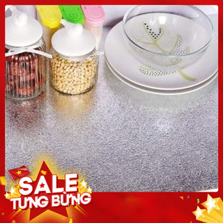 Cuộn Giấy Bạc Dán Bếp Kích Thước Dài 1m Rộng 60cm Chống Thấm, Chống Bám Bẩn Đa Năng