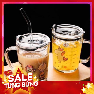 Cóc thuỷ tinh chia vạch kèm ống hút