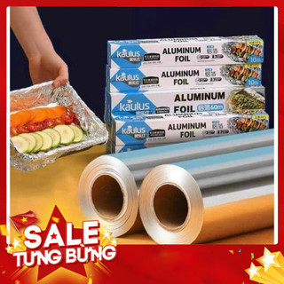 Cuộn giấy bạc nướng nhôm 10 mét bọc thực phẩm hâm nóng cho nồi chiên