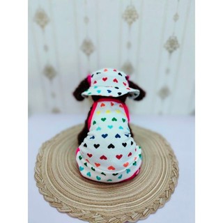 Combo Váy + Nón Chó Mèo, vải thun cotton