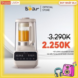   Máy làm sữa hạt 1.5L Bear PBJ-D08T1 - Xay nấu nhuyễn mịn, hoạt động êm ái - Hàng Chính Hãng