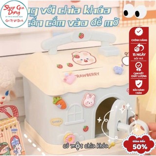 Ống Tiết Kiệm Hình Ngôi Nhà Siêu, Hộp Tiết Kiệm Ngôi Nhà Có Khóa Dễ Thương - Két Sắt MiNi