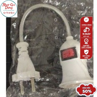 Đui đèn lò xo E27 có công tắc tiện lợi dễ dàng điều chỉnh hướng, Đui đèn lo xo đa năng e27 xoay 360 có công tắc và remot