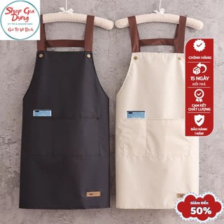 Tạp Dề Chống Thấm Nước, Thấm Dầu Mỡ Dành Cho Nam Và Nữ Dùng Cho Nhà Bếp Quán Cà Phê, Tạp Dề Nấu Ăn Nhà Bếp Màu Trơn