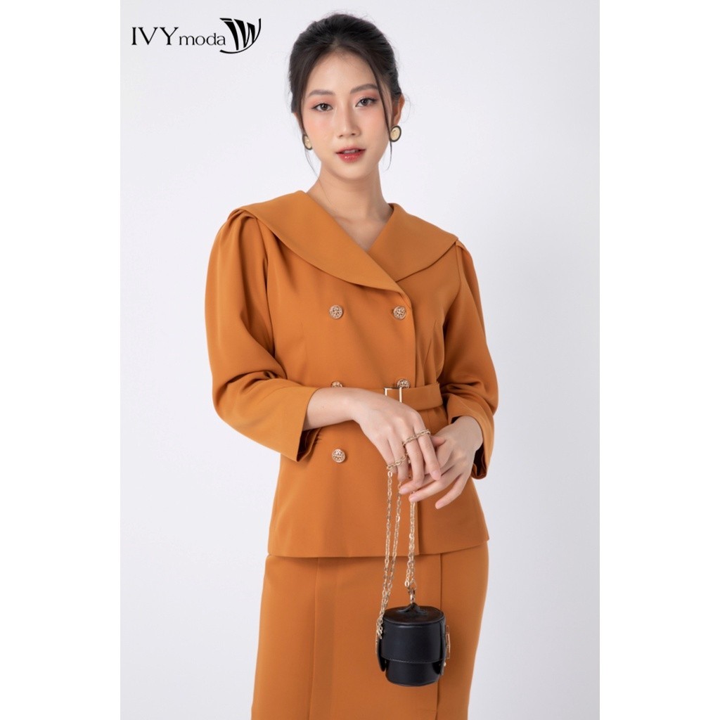 Áo vest nữ cổ 2 ve cách điệu IVY moda MS 67M6046