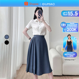 Chân váy A xếp ly thời trang GUMAC VE05040