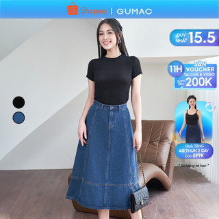 Váy Jeans midi kiểu thời trang GUMAC VJE04013