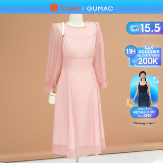 Đầm A xòe rã đô thời trang GUMAC DE05004