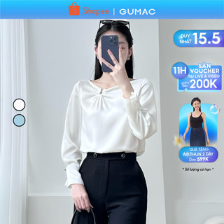 Áo kiểu phối phụ kiện thời trang GUMAC AE05093