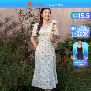 Đầm đuôi cá cổ V thời trang GUMAC DE03018