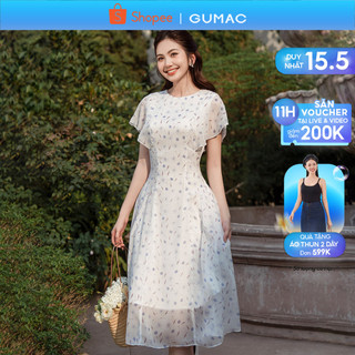 Đầm xòe bèo vai thời trang GUMAC DE03022