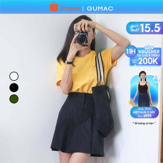 Áo thun trơn nữ cơ bản nhiều màu Gmorning - GUMAC YA05