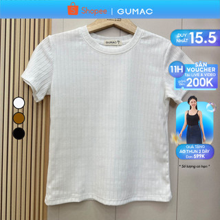 Áo thun kiểu dáng ôm thời trang GUMAC LATE0502