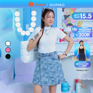 Áo thun slim kiểu màu đen - hồng thời trang Gmorning - GUMAC YATE01028