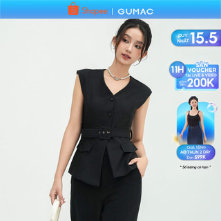 Áo kiểu nắp túi đắp thời trang GUMAC AE05002