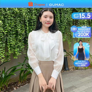 Áo kiểu cổ nơ thời trang Gmorning - GUMAC YAE02009