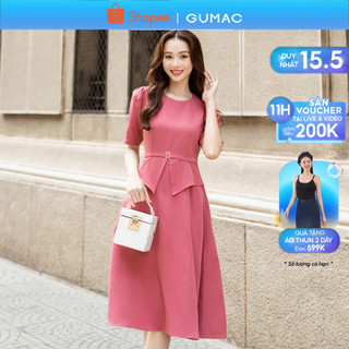 Đầm Peplum dáng xòe phối belt sang trọng GUMAC DD03028