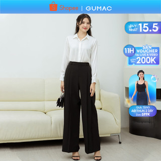 Quần ống rộng chiết ly GUMAC QD08054
