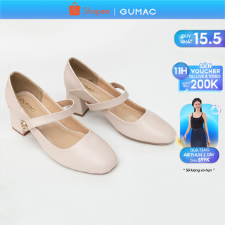 Giày cao gót GUMAC phối khóa chữ G GD06077